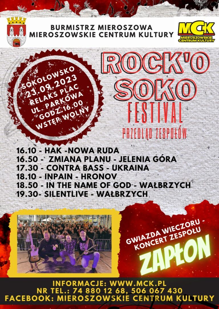 ROCK’O SOKO FESTIWAL – już 23 września!