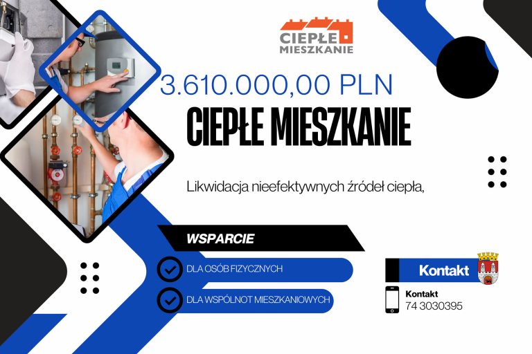 Umowa na realizację programu „Ciepłe mieszkanie” – wnioskowana kwota: 3.610.000,00 zł