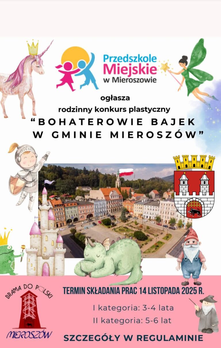 Przedszkole Mieroszów ogłasza konkurs plastyczny