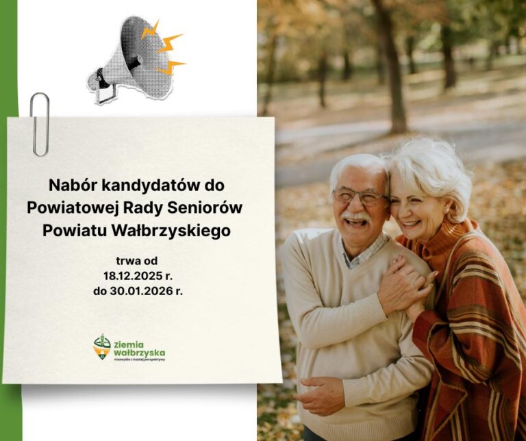 Zarząd Powiatu Wałbrzyskiego ogłosił nabór do Powiatowej Rady Seniorów