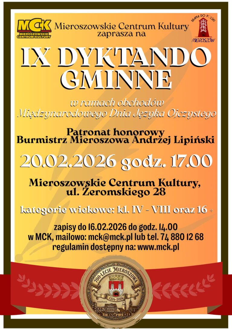 To już ostatni dzwonek! Tylko do dzisiaj przyjmujemy zgłoszenia na tegoroczne Dyktando Gminne.