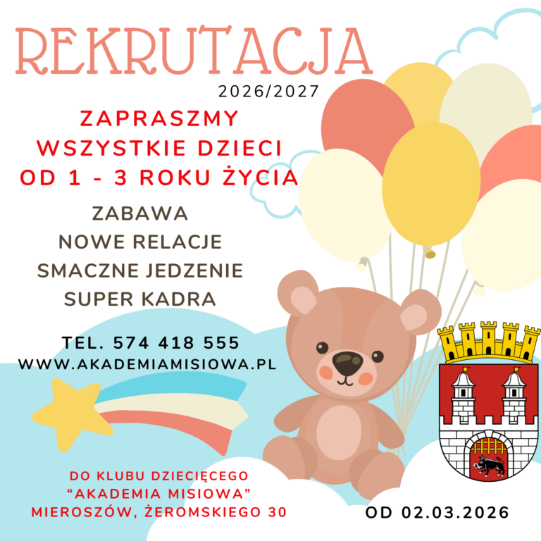 Rekrutacja do klubu dziecięcego „Akademia Misiowa”
