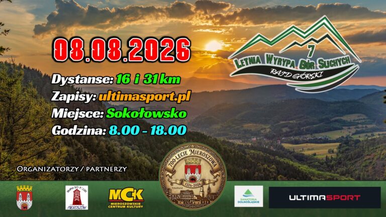 Prezentujemy oficjalny medal tegorocznej 7. Rajdu Górskiego „Letnia Wyrypa Gór Suchych”